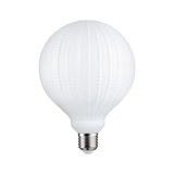Witte LED-lamp met gestructureerd glas en E27-fitting voor energiezuinige verlichting