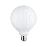 Weiße LED-Lampe mit strukturiertem Glas und E27-Fassung für energiesparende Beleuchtung