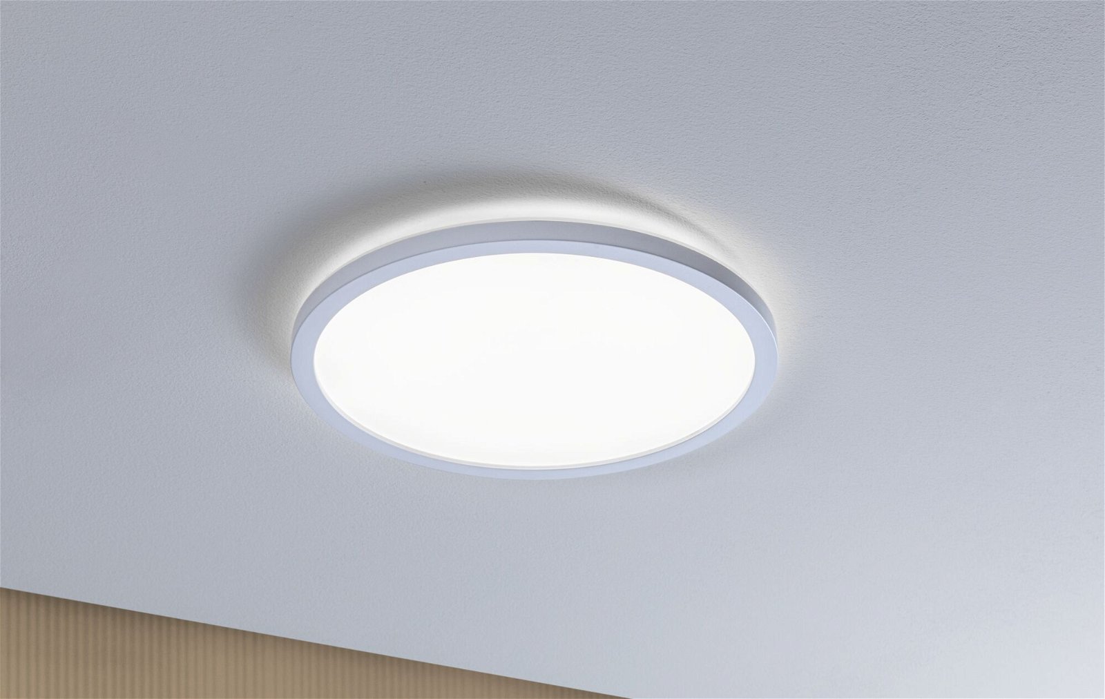 Panneau LED Atria Shine Backlight IP44 rond 293mm 16W 1600lm 4000K Blanc