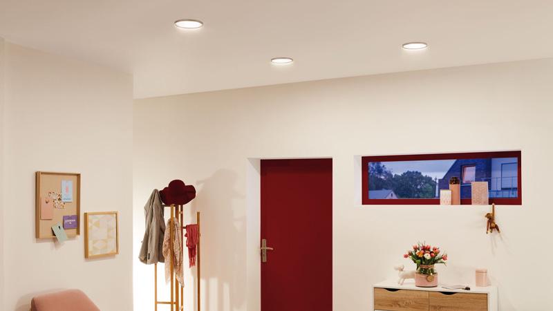 Flache Einbautiefe und großzügige Ausleuchtung LED-Einbaupanels von Paulmann