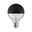 Modern Classic Edition 230 V Standard LED Globe Crown mirror E27 G95 600lm 6,5W 2700K dimmable Crown mirror black matt Light bulb with black half dome glass and visible LED filament for decorative lighting use