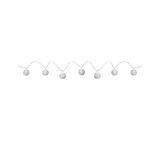 Guirlande LED blanche avec lanternes en papier rondes pour décoration d'intérieur et d'extérieur