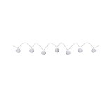 White LED string lights with round paper lanterns for atmospheric indoor and outdoor decoration