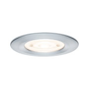 Rundes LED-Einbaustrahler aus gebürstetem Aluminium in Silber für moderne Innenbeleuchtung
