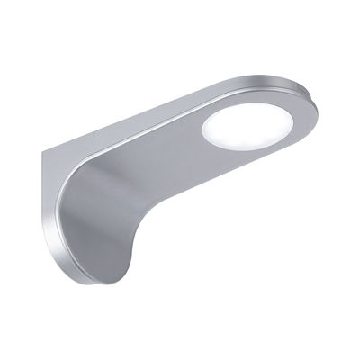 Applique murale moderne en aluminium argenté avec lumière LED ronde pour éclairage intérieur
