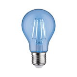 Blue LED filament bulb with E27 base for energy-efficient lighting and decorative use