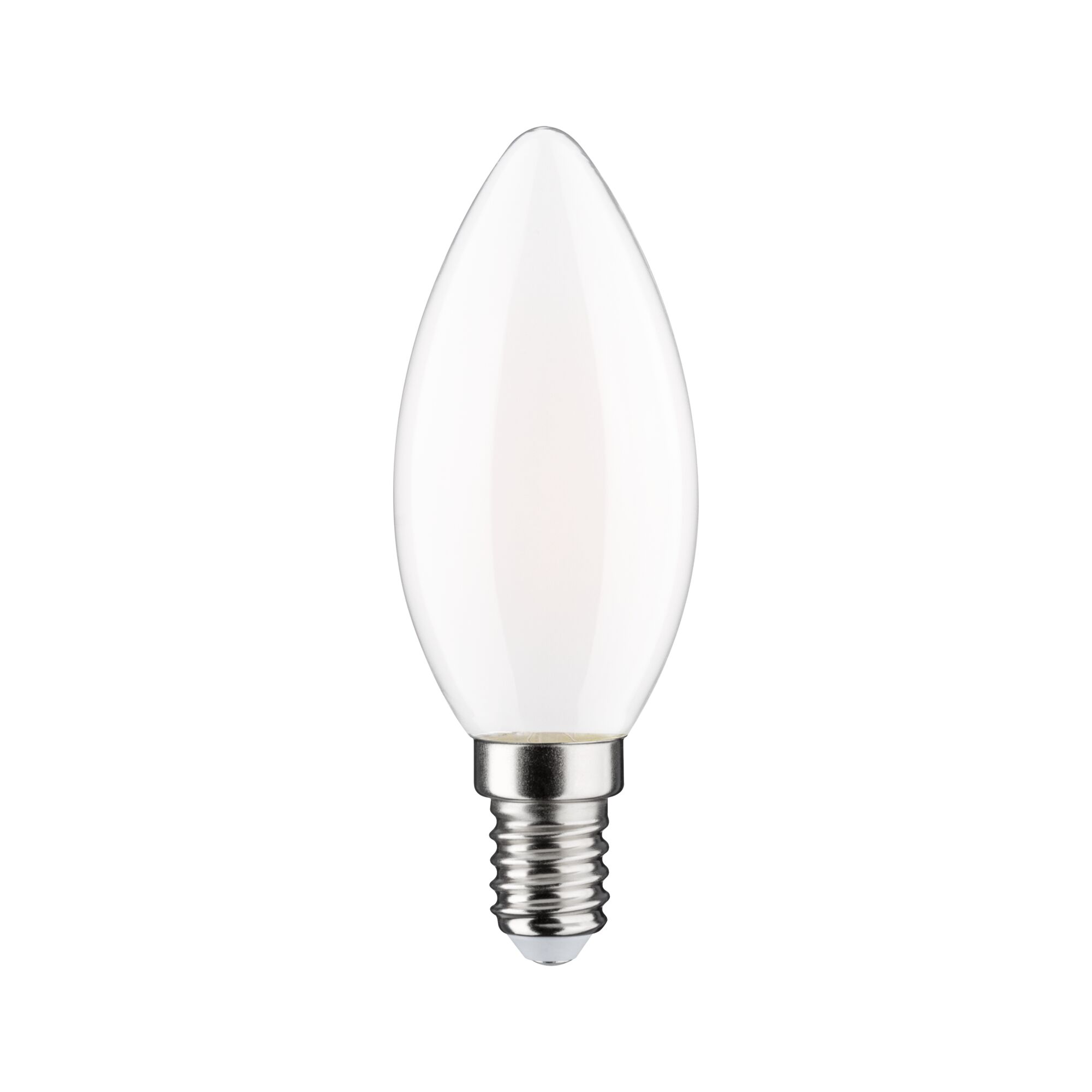 Ampoule LED en forme de bougie avec culot E14 en blanc mat pour éclairage économique