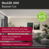MaxLED 1000 LED-strip 5 m met 40% minder energieverbruik voor efficiënte binnenverlichting