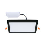 Panneau LED encastré rectangulaire avec cadre noir et diffuseur blanc pour éclairage moderne