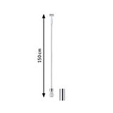 Hanglamp met 150 cm kabel in chroom en wit kunststof voor moderne verlichting