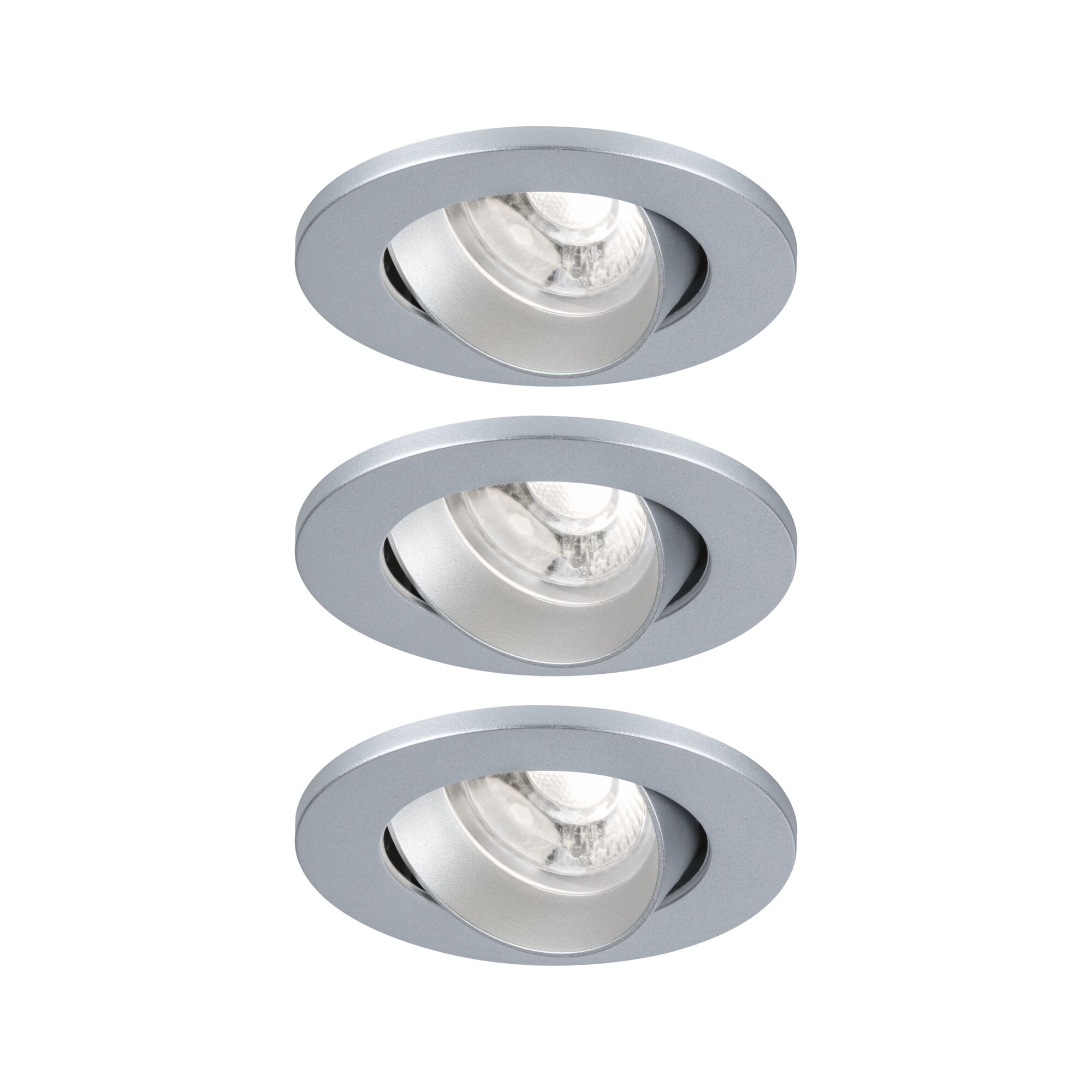 LED Einbauleuchte Salerno 4000K 67mm 3x204lm 3x2,9W Chrom matt