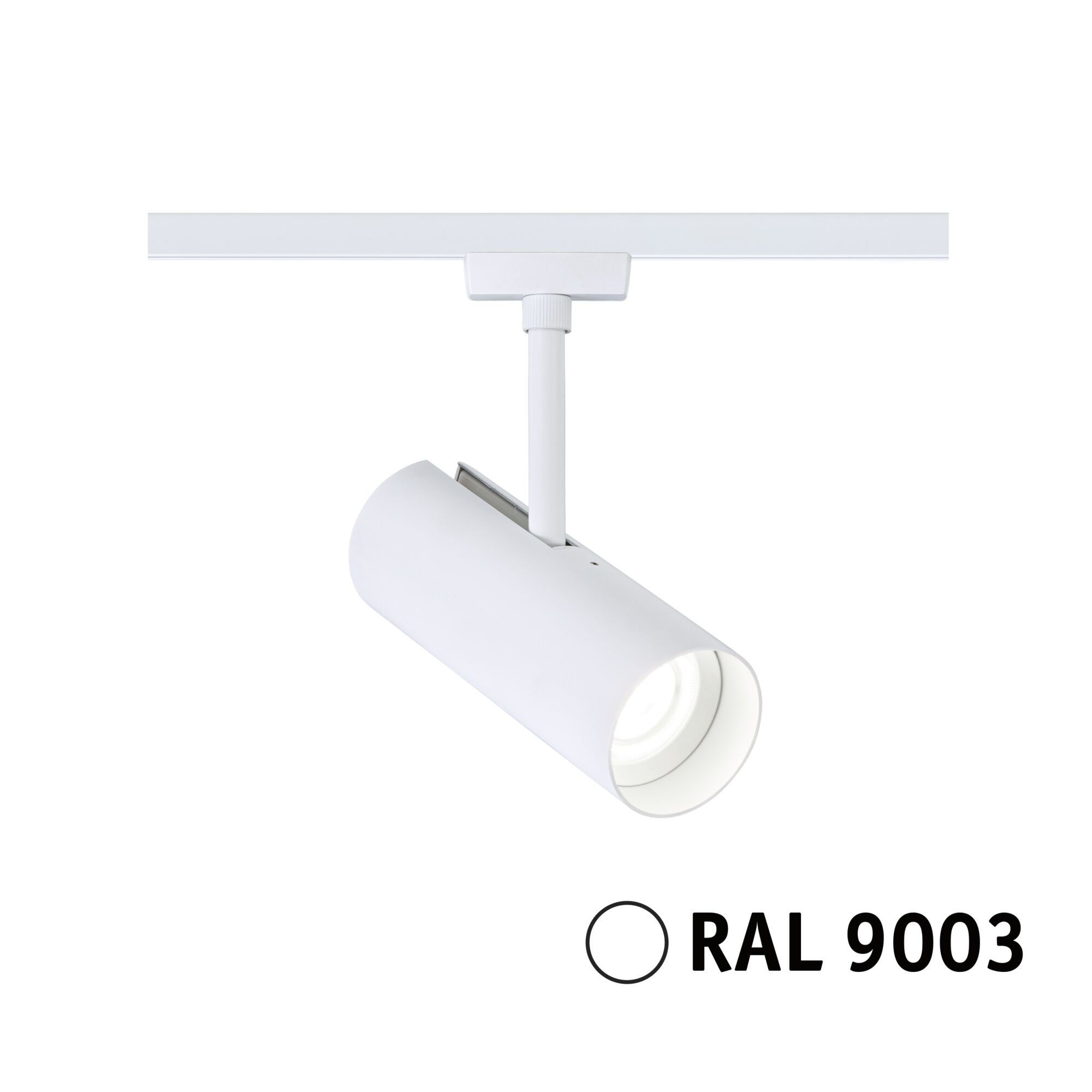 Moderner weißer LED-Strahler aus Metall mit RAL 9003 Farbton für flexible Beleuchtung