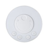 Round white LED dimmer control with on-off buttons and brightness adjustment for light control