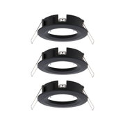 Spot encastré noir en métal avec clips ressort pour installation LED au plafond