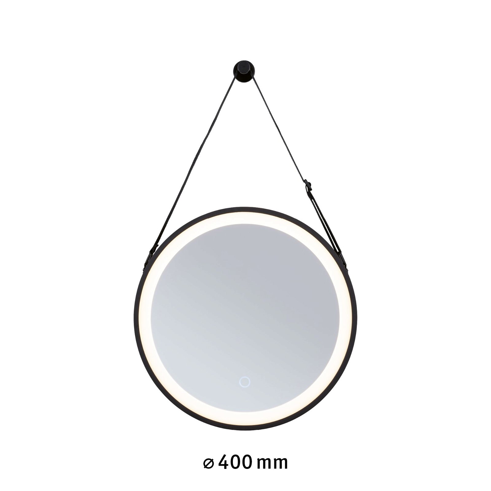 LED Leuchtspiegel Miro IP44 Tunable White 200lm 230V 7,5W Spiegel/Schwarz matt