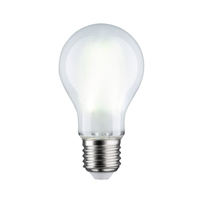 Klassische LED-Glühbirne mit E27-Fassung aus transparentem Glas für energiesparende Beleuchtung