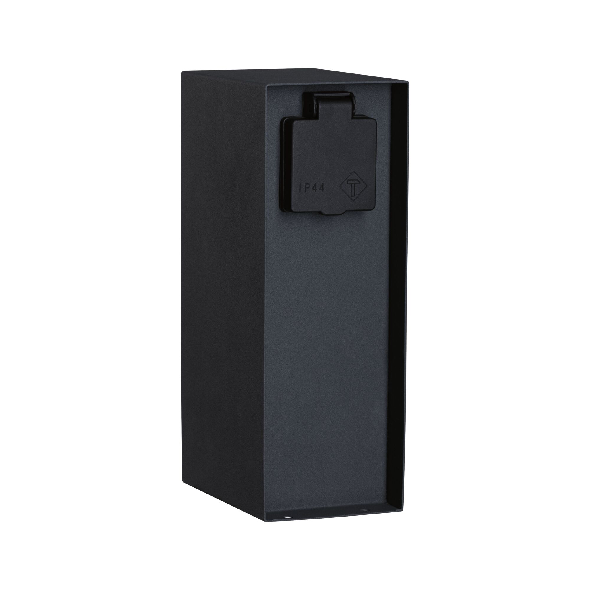 Plug & Shine Socket column Rio Twilight switch IP44 Anthracite