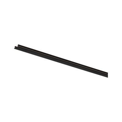 Black aluminum rail for LED lighting systems, slim design for modern lighting solutions