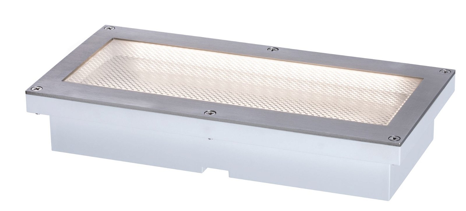 LED Recessed floor luminaire Brick Motion detector IP67 200x100mm 3000K 1,6W 50lm 230V Aluminium/Grey Metal/Stainless steel