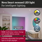 Nova Smart recessed LED light with RGBW color change and tunable white for smart home lighting