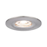 Rundes Einbau-LED-Leuchtmittel mit gebürstetem Aluminiumrahmen in Silber für moderne Innenbeleuchtung
