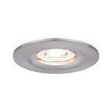 Spot LED encastré rond avec cadre en aluminium brossé argenté pour éclairage intérieur moderne