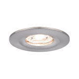 Rundes Einbau-LED-Leuchtmittel mit gebürstetem Aluminiumrahmen in Silber für moderne Innenbeleuchtung