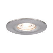 Rundes Einbau-LED-Leuchtmittel mit gebürstetem Aluminiumrahmen in Silber für moderne Innenbeleuchtung