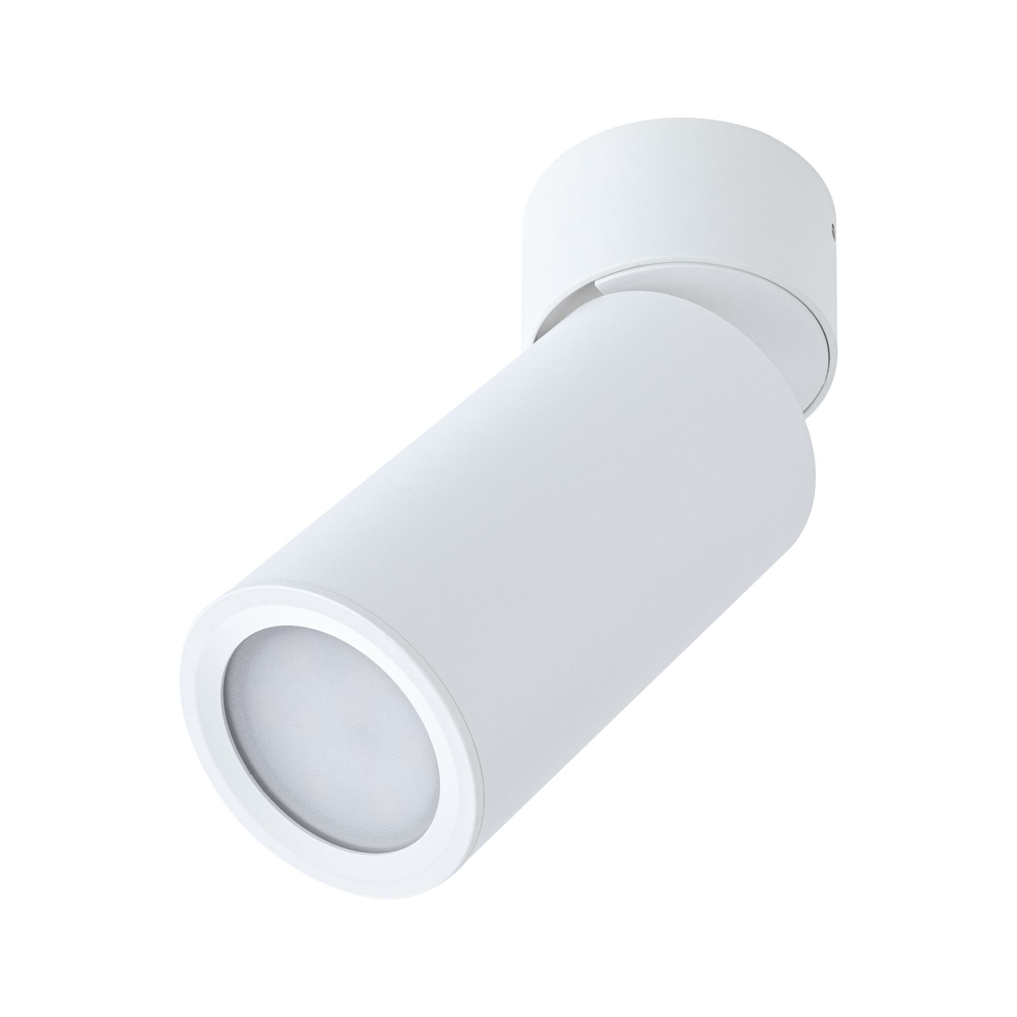 Modern white metal LED ceiling spotlight for focused room lighting