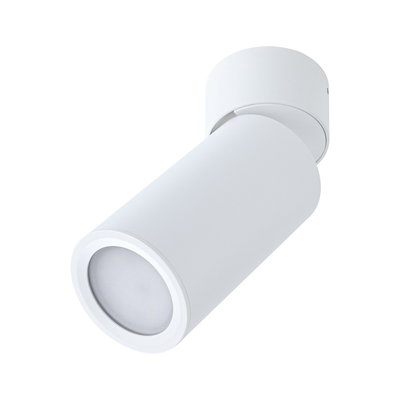 Modern white metal LED ceiling spotlight for focused room lighting