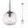 LED-hanglamp Ruya E14 max. 20W Glas/Zwart mat Hanglamp met geribbeld helder glas en zwart metaal, moderne binnenverlichting