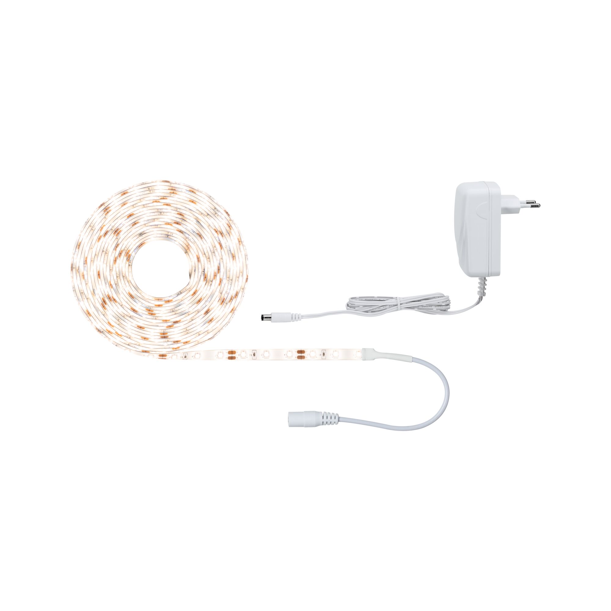 Bande LED blanche avec adaptateur secteur et câble de connexion pour éclairage polyvalent
