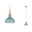 Pendant luminaire Juna E14 max. 20W Soft green/Copper/Wood dimmable Metal/Wood Blue metal pendant lamp with wood and copper accents, modern hanging light for living spaces