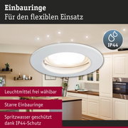 Premium LED Einbauleuchte IP44 rund 79mm GU10 max. 50W 230V dimmbar Weiß