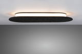 Modern ceiling light with black felt shade and warm white LED for stylish room illumination.