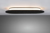 Modern ceiling light with black felt shade and warm white LED for living spaces