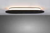Plafonnier moderne avec abat-jour en feutre noir et LED blanc chaud pour intérieur