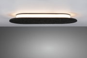 Plafonnier moderne avec abat-jour en feutre noir et LED blanc chaud pour intérieur