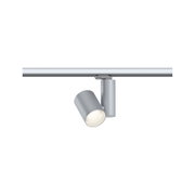 Moderner grauer LED-Strahler aus Metall für Schienensysteme, dimmbares Wohnraumlicht
