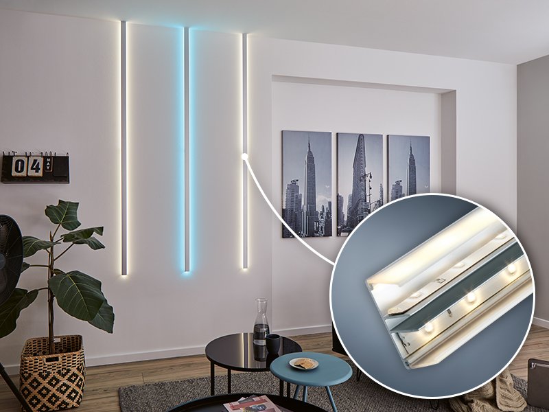 Profilé de strip LED Duo Installation set Fixture – Pack de 4 Transparent