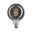 1879 Filament 230 V Globe LED G125 E27 130lm 4W 1800K gradable Verre fumé Ampoule LED ronde avec filament en spirale en verre fumé pour éclairage décoratif et lampe économique.