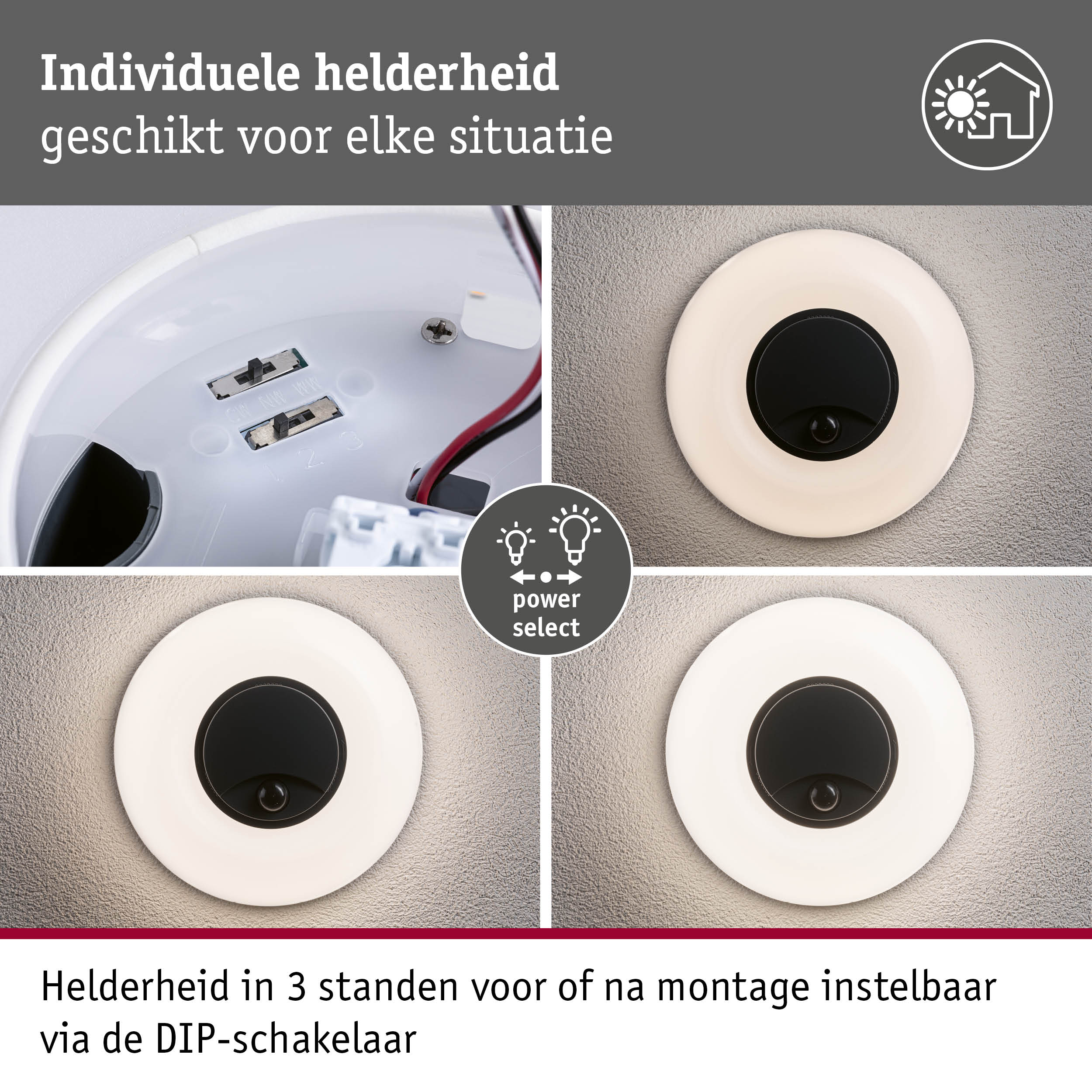 LED-wandarmatuur voor buiten Aureva incl. bewegingsmelder IP65 rond 220mm 2200 - 4000K 20,5W 1630lm 230V Antraciet/Wit Polycarbonaat