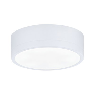 Round white LED ceiling light made of plastic for modern home lighting