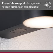 Lampe noire avec source lumineuse remplaçable et design moderne pour intérieur