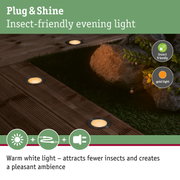 Plug & Shine insect-friendly outdoor lighting with warm white light for garden paths