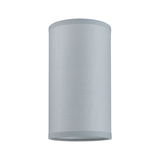 Cylindrical lampshade in light grey fabric for modern indoor lighting