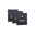Kit Encastré mural LED Edge Kit de 3 80x42mm 3x1,2W 3x25lm 230V 2700K Noir mat Lot de trois lampes d'escalier LED noires en métal avec détecteur de mouvement pour éclairage économique