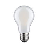 Klassisk hvid pære med metalfatning, energibesparende LED-lampe til boligbelysning