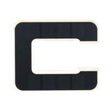 Black LED corner panel with white plastic frame for modern room lighting solutions