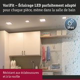 Éclairage LED VariFit blanc avec protection IP44, résistant aux éclaboussures et à la rouille